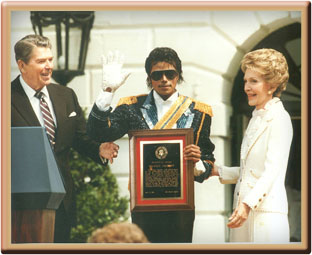 Michael Jackson with President and Mrs. Reagan, White House, Mid-1980s